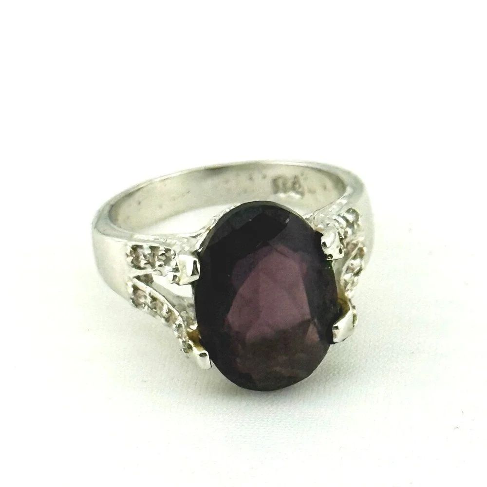 Premier Design amethyst and rhinestone ring size 7